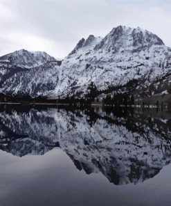 June Lake With Snowy Mountain Paint By Numbers