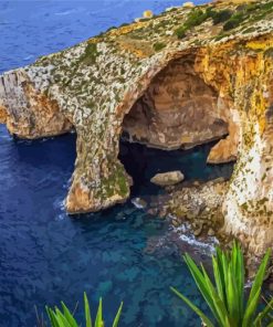 Blue Grotto Arch Paint By Numbers