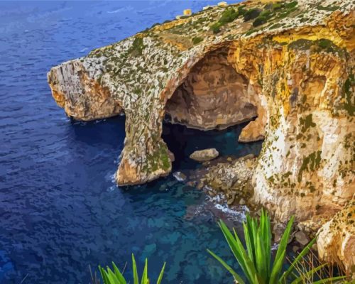 Blue Grotto Arch Paint By Numbers