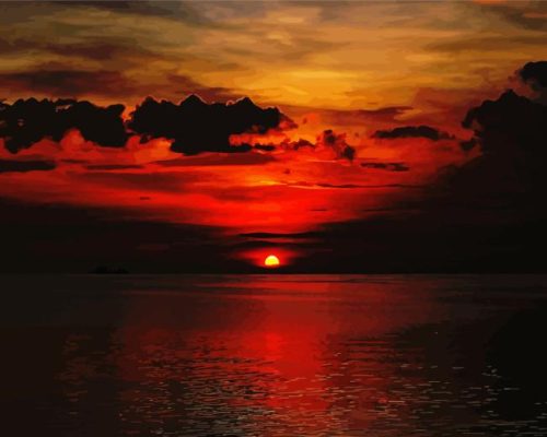 Sunset Manila Bay Paint By Numbers