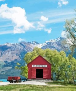 New Zealand Glenorchy Wharf Paint By Numbers