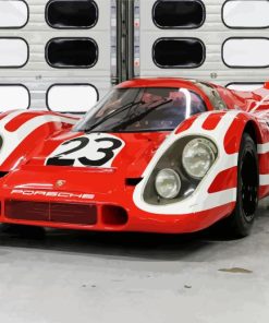 Red Classic Race Car Paint By Numbers