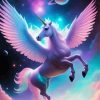 Space Flying Unicorn Paint By Numbers