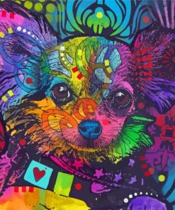 Colorful Papillon Dog Paint By Numbers