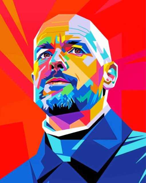 Erik Ten Hag Pop Art Paint By Numbers