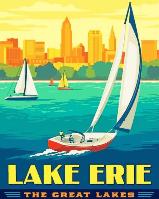 Lake Erie Poster Paint By Numbers