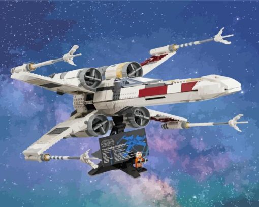 X Wing Starfighter In Space Paint By Numbers